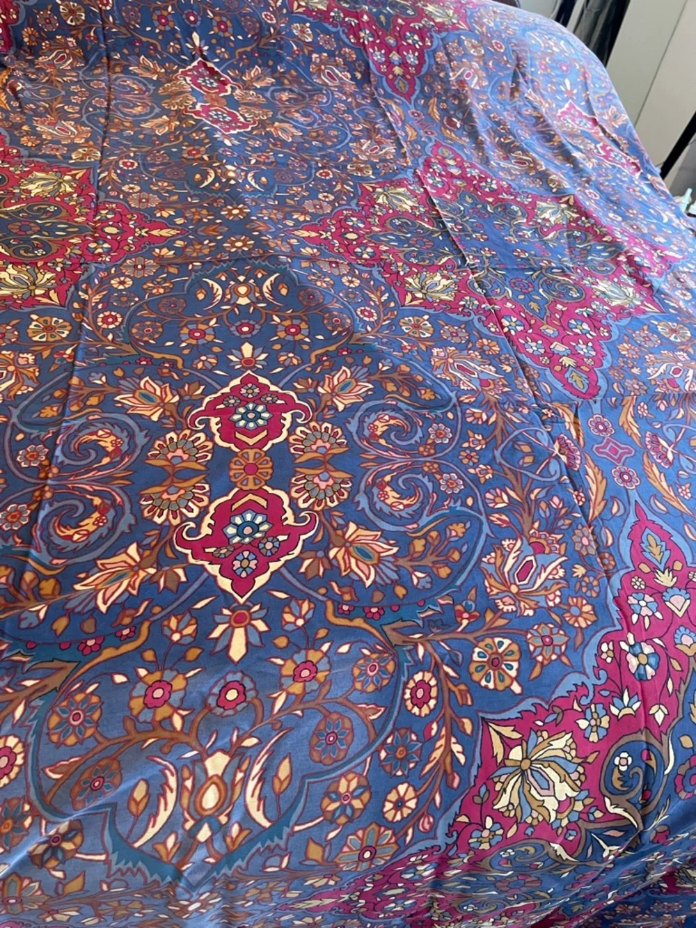 Vintage Ralph Lauren Brentwood Jewel Egyptian Cotton Queen Flat Sheet Imperfect